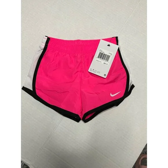 Nike Toddler Girl 3T Elastic Waist Dri Fit Built in Brief Racer Shorts Pink New - Picture 7 of 9
